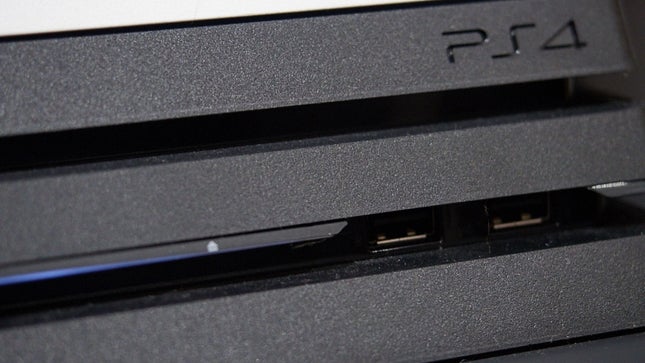 The PS4 Pro is slightly larger than the Slim model, with three shelves instead of two.